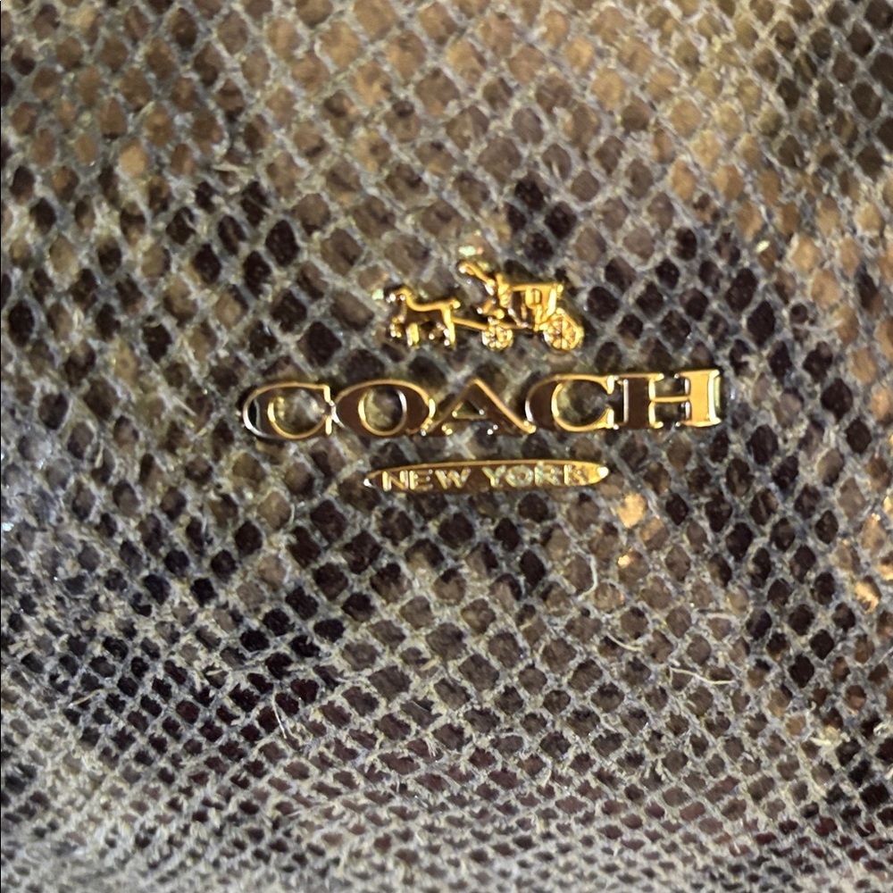 Coach Colette satchel in python-embossed leather graphite rare find 🕵️♀️ - Picture 10 of 14